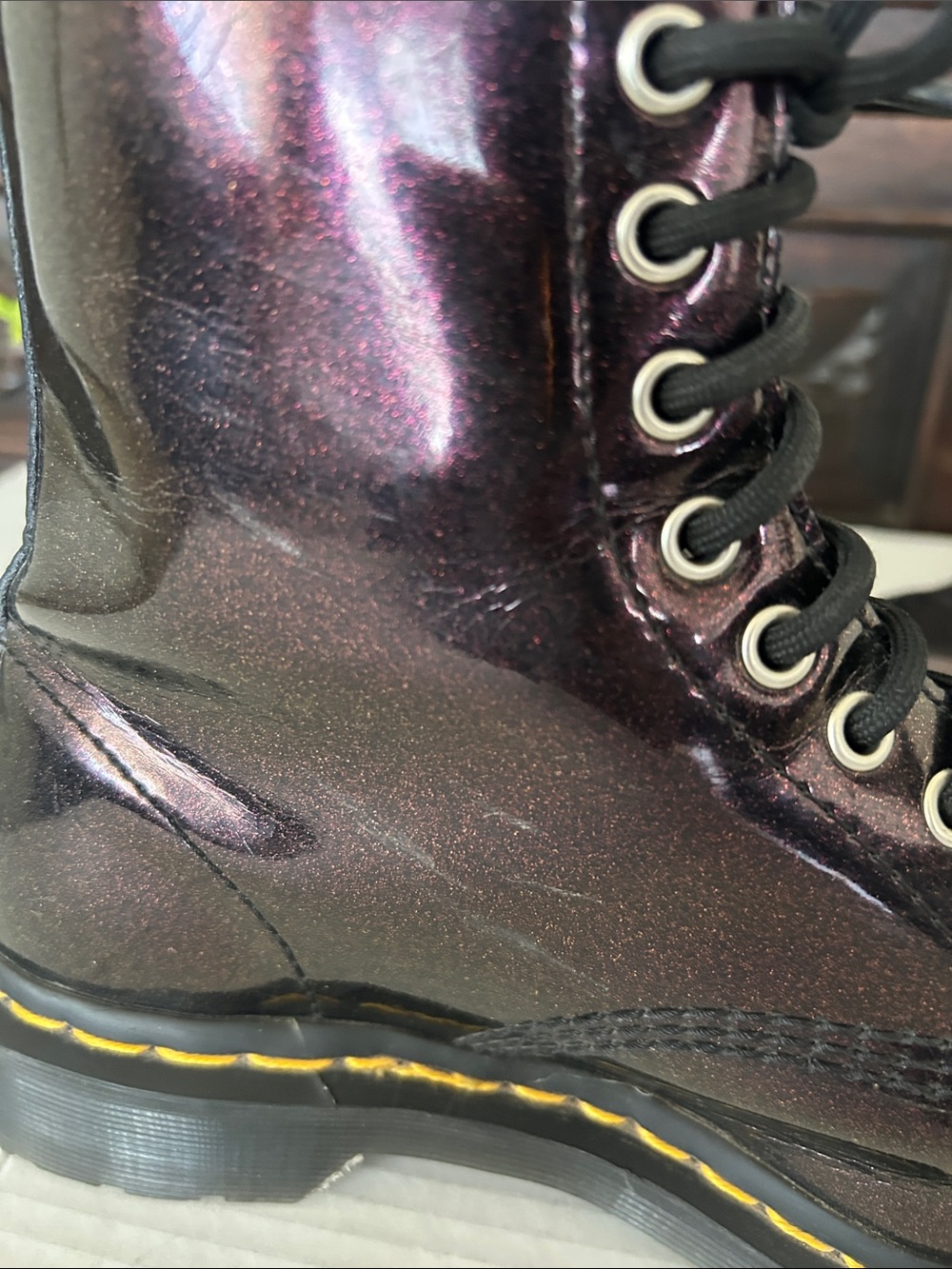 Dr. Martens 1460 Burgundy Patent
Leather Boots EUC - Picture 9 of 17